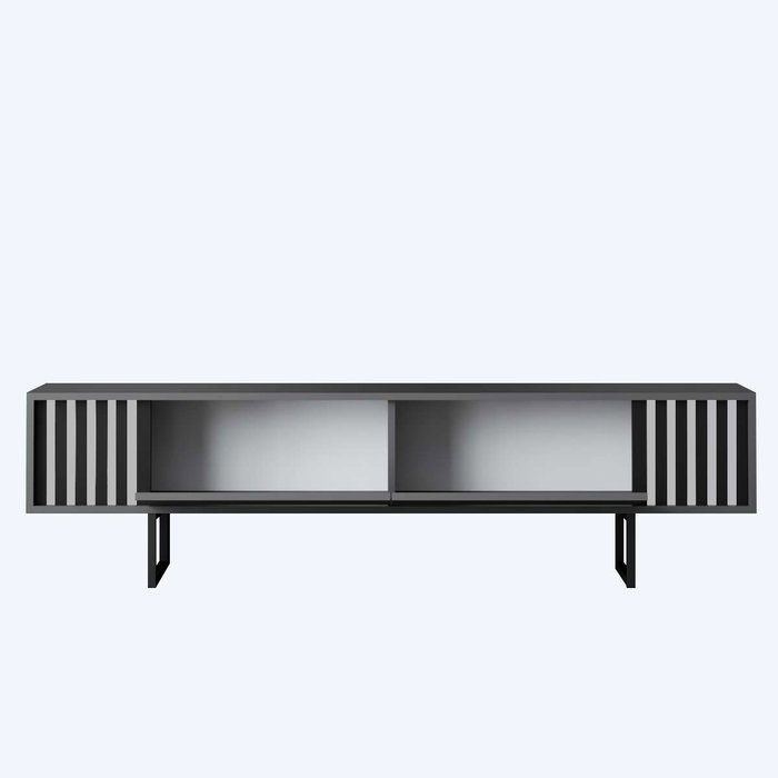 Hanah Home Soporte para TV Chrome Line Antracita y Negro